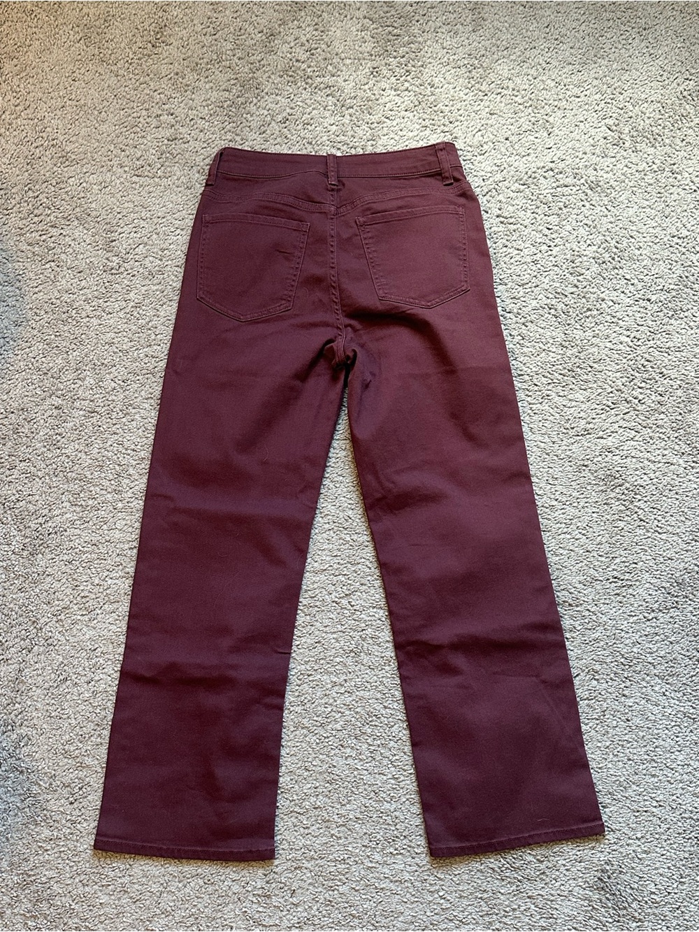 Quince Women’s Bella Stretch Straight Jeans Burgundy Wine 28 - Picture 8 of 8